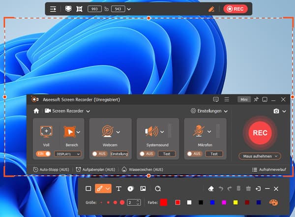 Windows 11 Desktop aufnehmen