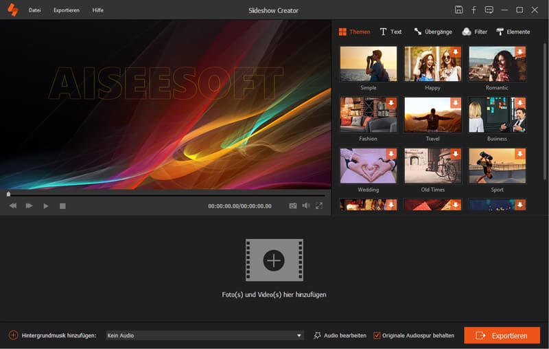 Slideshow Creator starten