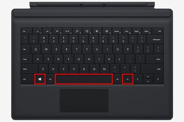 Screenshot mit Surface 3 machen mit Type oder Touch Cover