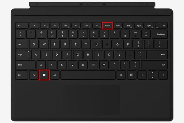 Screenshot mit Surface 7 machen mit Type oder Touch Cover