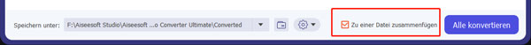 Mit Aiseesoft Video Converter Ultimate Videos zusammenfügen