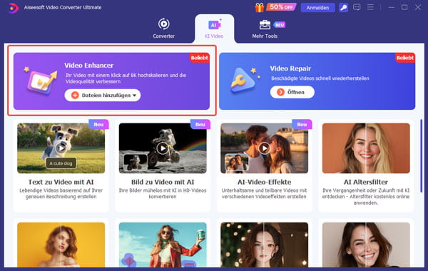 Datei in Video Enhancer hinzufügen