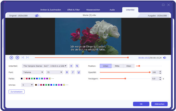 Untertitel bearbeiten