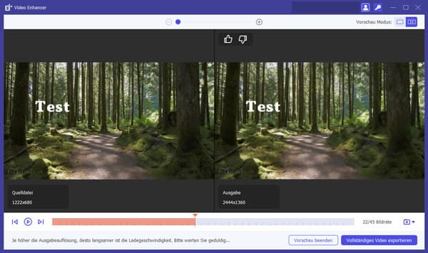 Verbessertes Video vorschauen