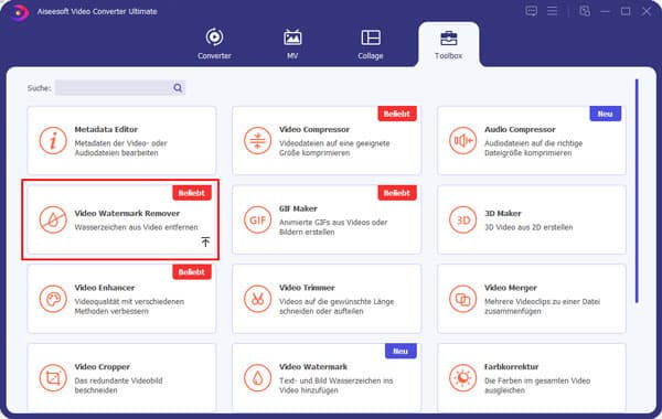 Video Watermark Remover auswählen