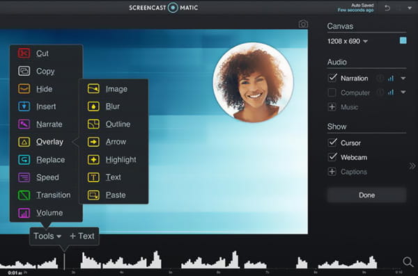 Facecam aufnehmen mit Screencast-O-Matic