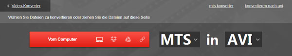 MTS zu AVI online umwandeln online