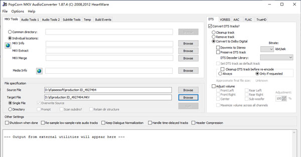 Popcorn MKV Audioconverter