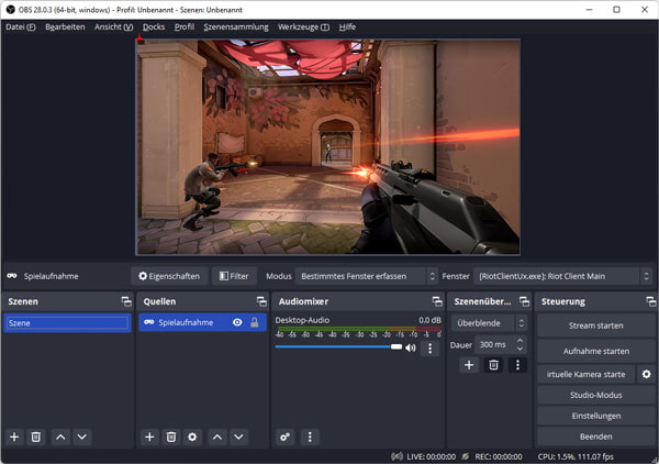 Valorant aufnehmen mit OBS