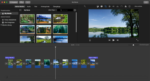 Bilder aus Video schneiden mit iMovie