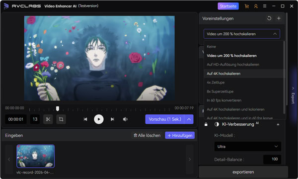 Videoauflösung erhöhen mit AVCLabs