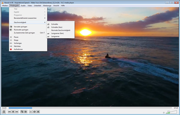 Videos in Zeitlupe abspielen - VLC Media Player