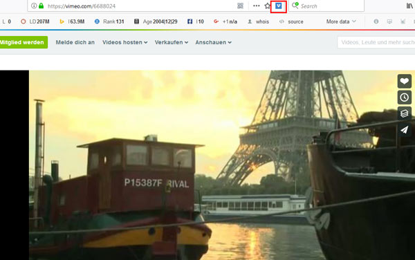 Vimeo Video Downloader Erweiterung für Firefox