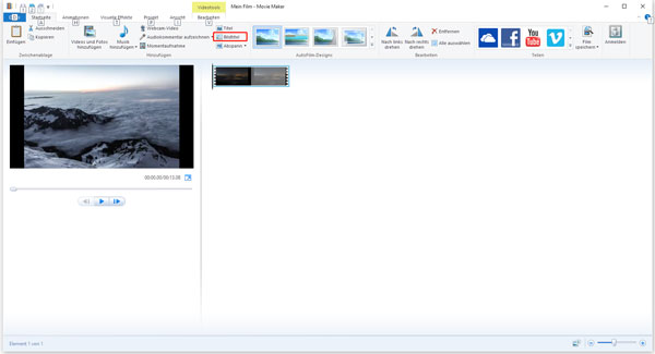 Windows Movie Maker Video Text hinzufügen
