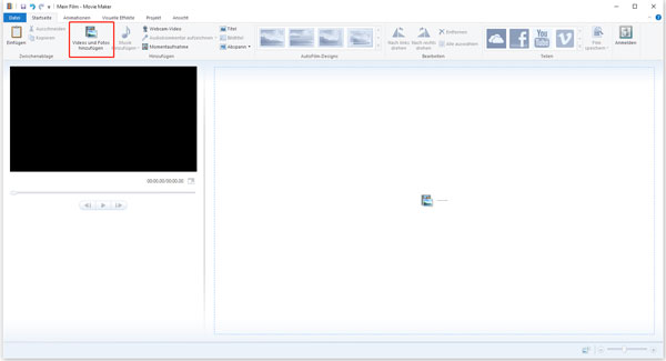 Windows Movie Maker Video hinzufügen