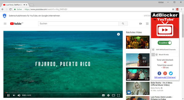 YouTube Adblocker für Chrome