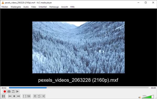 MXF-Datei öffnen mit VLC