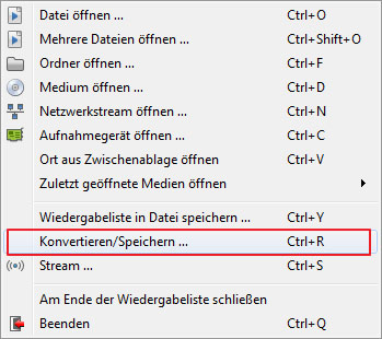 VLC Dateien in MP3 zukonvertieren