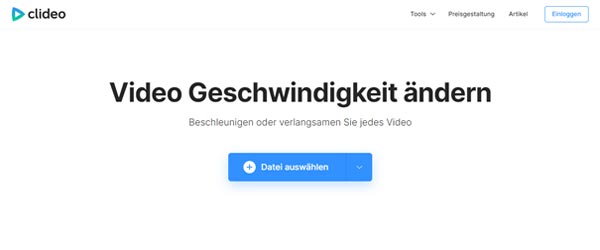 Video Geschwindigkeit ändern mit Clideo