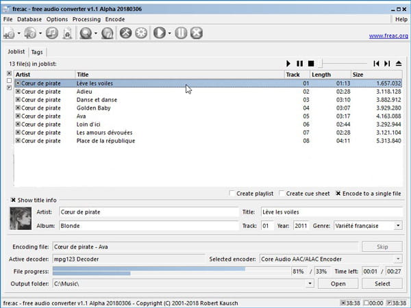 Fre.ac - Free Audio Converter