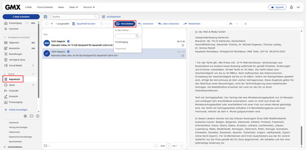 GMX gelöschte Mails wiederherstellen