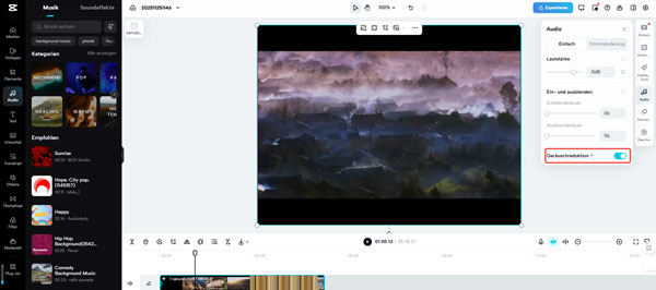 iPhone-Video-Hintergrundgeräusche entfernen mit CapCut