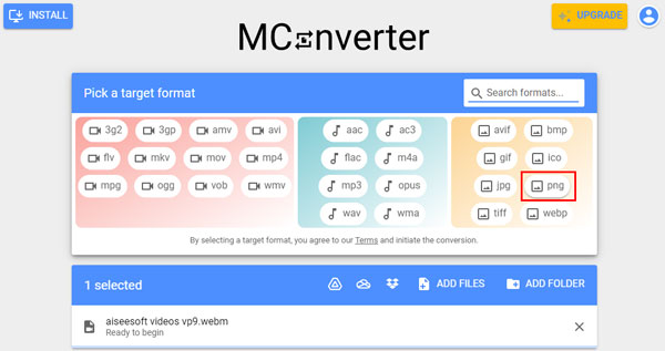 WebM in JPG umwandeln mit MConverter