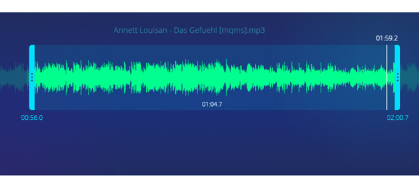 Musik schneiden mit einem Online Musik Cutter