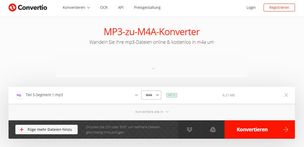 MP3 in M4A konvertieren