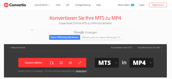 mts datei in mp4 umwandeln online+