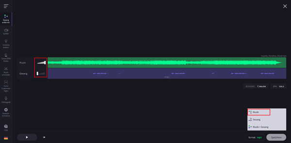 Stimme von Musik mit Vocal Remover trennen