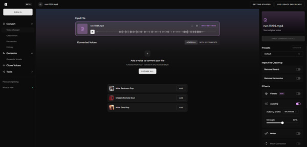 Stimmen mit Kits entfernen