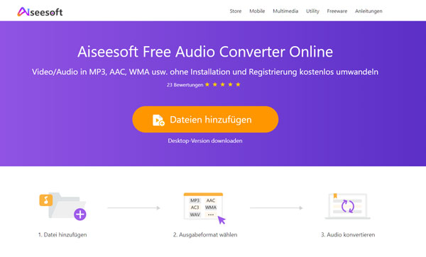 Aiseesoft Free Audio Converter Online
