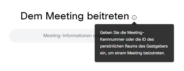 WebEx-Meeting beitreten