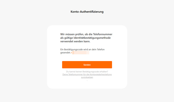 Xiaomi-Konto bestätigen