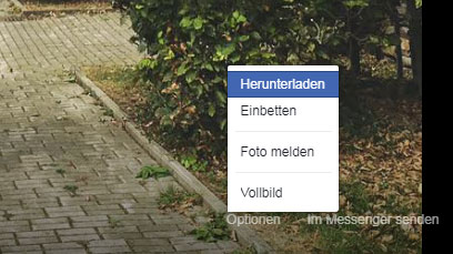 Facebook Bilder speichern auf PC