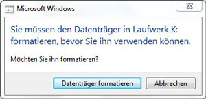 Datenträger formatieren