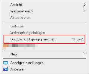 Löschen rückgängig machen