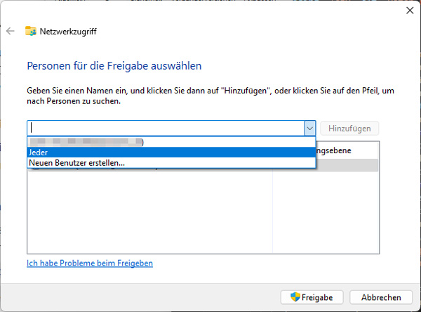 PC-Ordner für alle Bnutzer zugängig machen