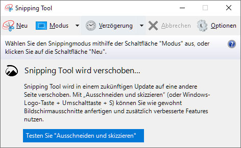 Mit Snipping Tool Windows 10 Screenshot machen